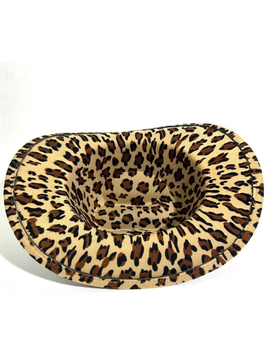 Outdoor Vintage Leopard Print Western Cowboy Hat