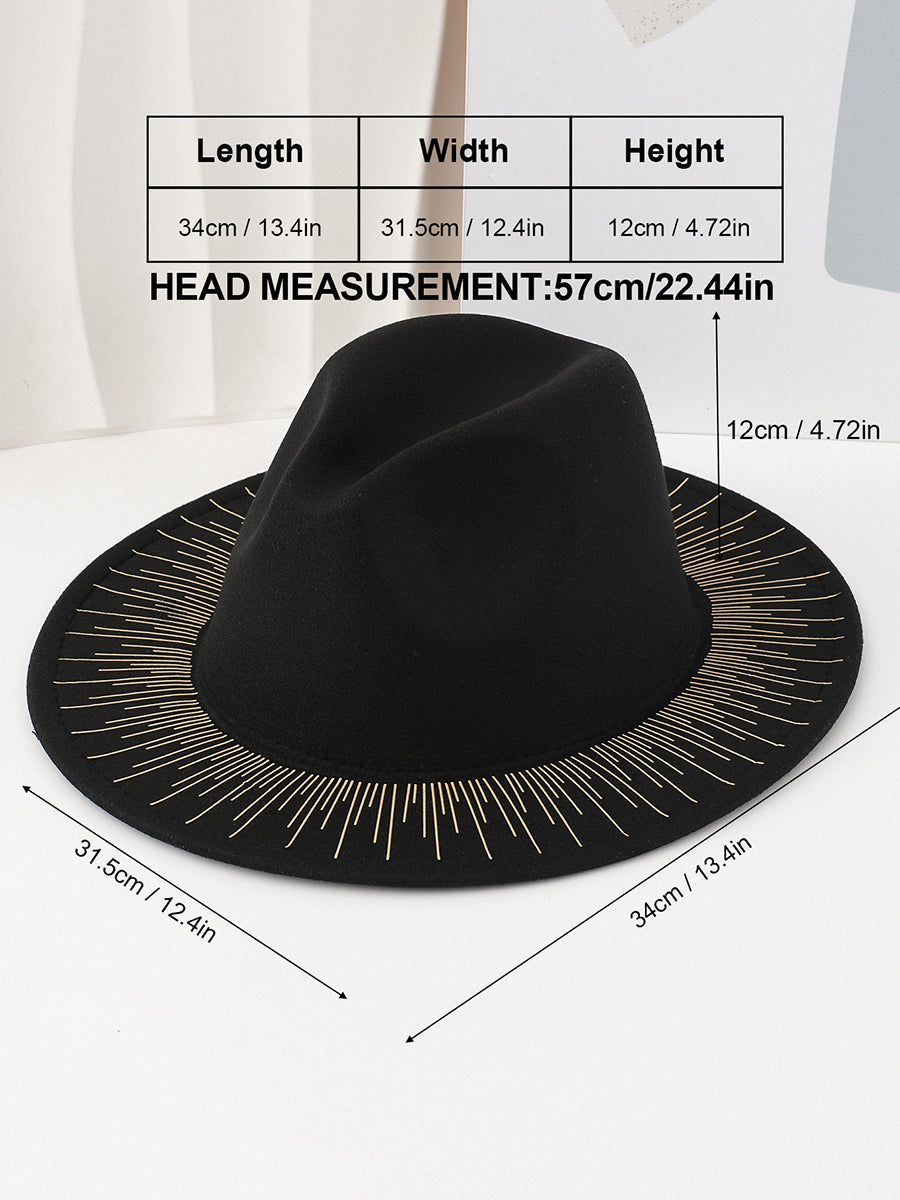 Gilded Print Black Cowboy Hat