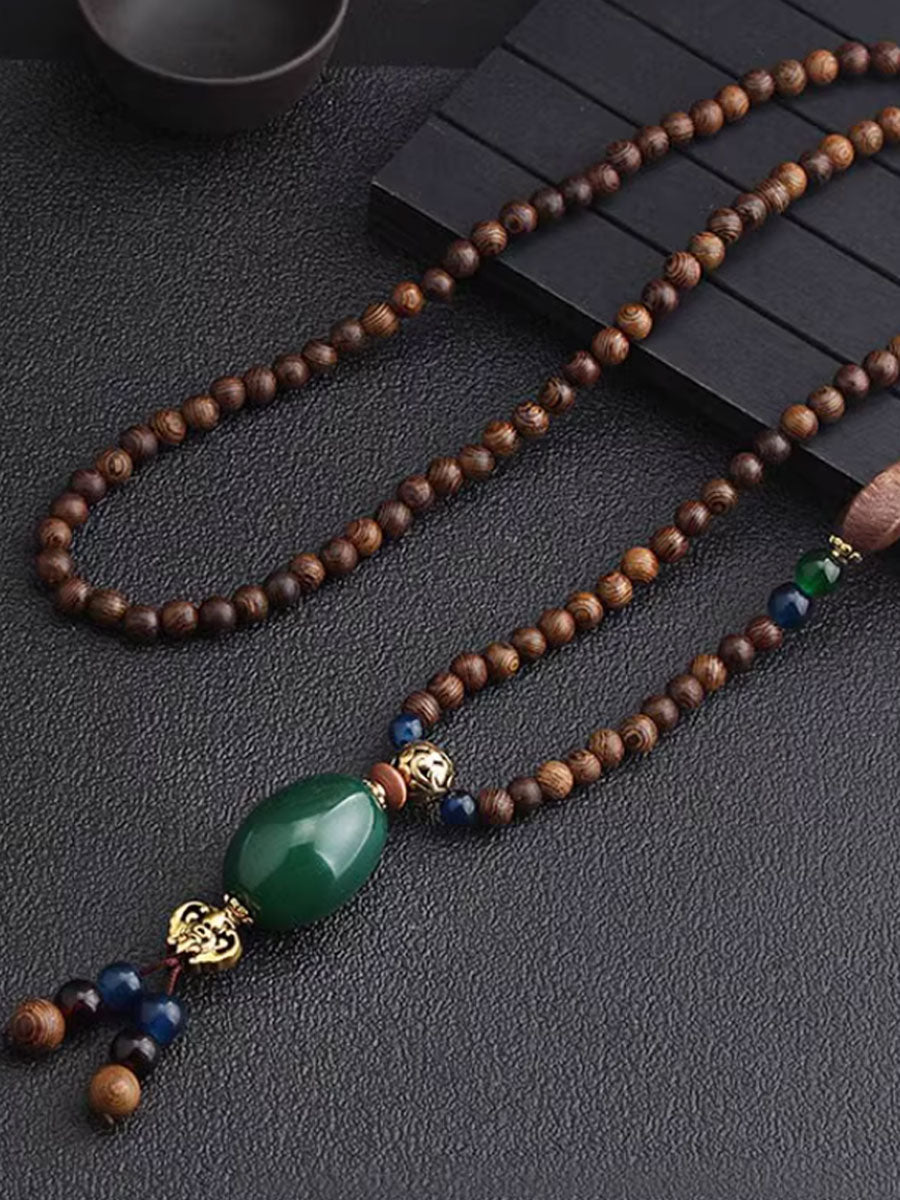Simple Ethnic Retro Wooden Necklace